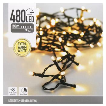 Гірлянда електрична Koopman зовнішня 480 LED 39м екстра теплий білий - купити, ціни на NOVUS - фото 2