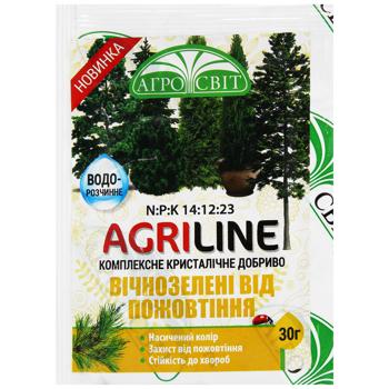 Agrosvit Agriline Evergreen from Yellowing Fertilizer 30g - buy, prices for Auchan - photo 1