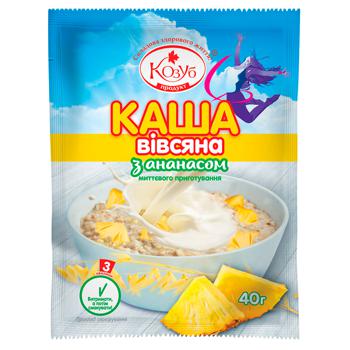 Каша вівсяна Козуб з ананасом 40г - купити, ціни на Auchan - фото 1