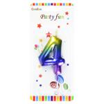 Party Fun Colored Number 4 Cake Candle