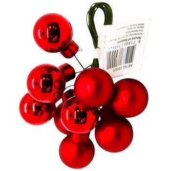 Прикраса скляні кульки-грони House of Seasons червоні - купить, цены на За Раз - фото 1