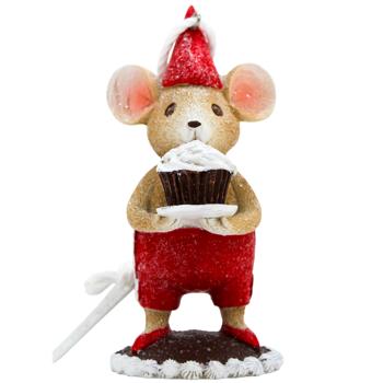 Декоративна підвіска Мишка 11см 3 види колір коричневий 837-300 BONADI 1 шт - купить, цены на WINETIME - фото 3