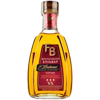 French Boulevard Cognac 3 years 40% 250ml - buy, prices for COSMOS - photo 1