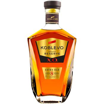 Бренді Koblevo Extra Old Reserve X.O. виноградний марочний 8 років 40% 0,5л - купити, ціни на Епіцентр FOOD - фото 1