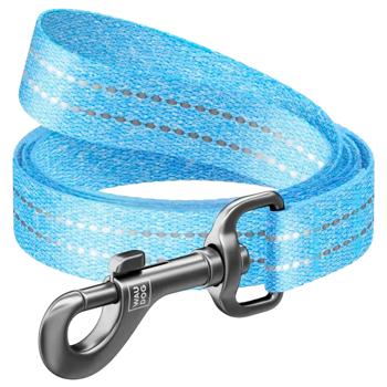 Waudog Re-cotton Reflective Leash S 2m/15mm Blue