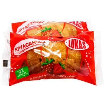 Круасанчик Лукас з полуничним наповнювачем - купити, ціни на ULTRAMARKET - фото 1