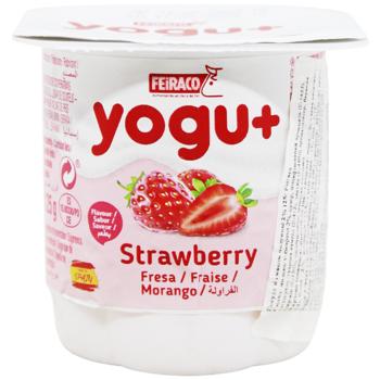 Йогурт Yogu+ зі смаком полуниці 2% 125г - купити, ціни на Auchan - фото 1