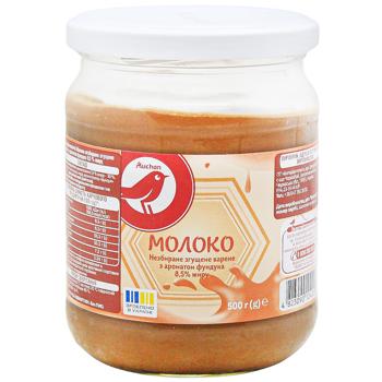 Auchan Boiled Condensed Milk with Hazelnut Flavor 8.5% 500g - buy, prices for Auchan - photo 1