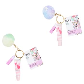 Create It! Lip Gloss Set on Keychain with Pompom 2pcs - buy, prices for NOVUS - photo 1