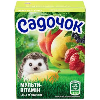 Сік Садочок Мультивітамін з м'якоттю 200мл - купити, ціни на Чудо Маркет - фото 2