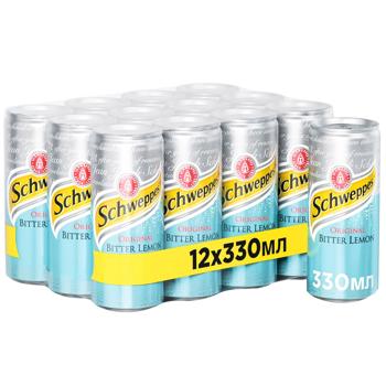 Schweppes Original Bitter Lemon carbonated beverage 330ml - buy, prices for METRO - photo 1