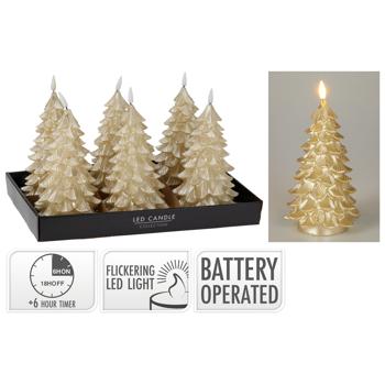 Christmas Tree Electric Candle 110x110x170mm
