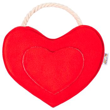 Doggi Heart Dog Toy with Squeaker, Rustling Sound and Pocket for Treats 13x16cm - buy, prices for MasterZoo - photo 1
