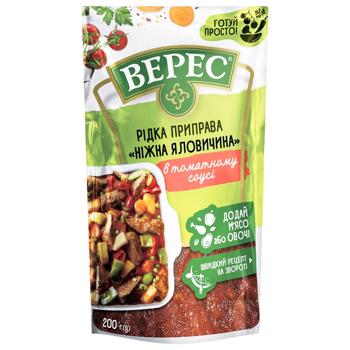 Жидкая приправа Верес Нежная говядина в томатном соусе 200г - купить, цены на Идеал - фото 1