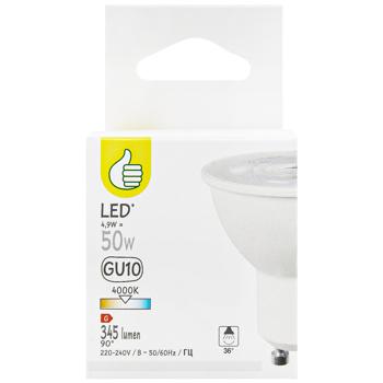 Auchan LED Bulb GU10 4.9W 4000K - buy, prices for - photo 2