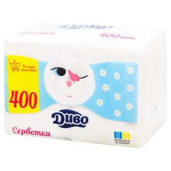 Dyvo 1-Ply Paper White Table Napkins 24*24cm 400pcs - buy, prices for - photo 3