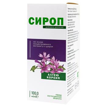 Добавка диетическая Красота и Здоровье Сироп Алтея корня с сахаром 100мл - купить, цены на Таврия В - фото 1