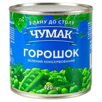 Chumak Canned Green Peas 420g - buy, prices for Supermarket "Kharkiv" - photo 1