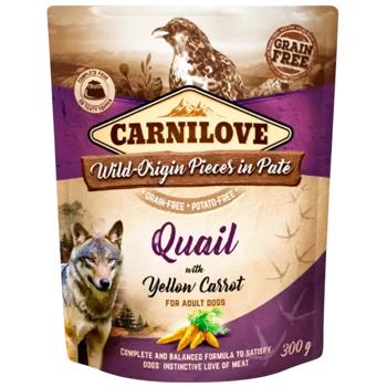 Carnilove Adult Quail with Yellow Carrot вологий корм для собак 300 г - перепілка та морква - купить, цены на MasterZoo - фото 1