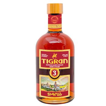 Tigran Cognac Armenian ordinary 3 Years 40% 0.5l - buy, prices for ULTRAMARKET - photo 1