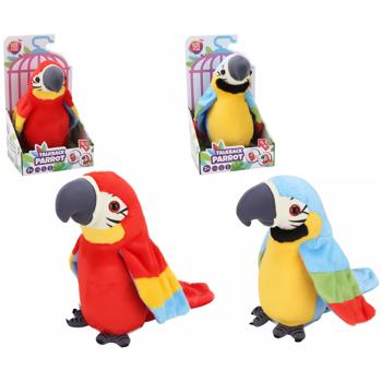 One Two Fun Rico Parrot Interactive Soft Toy 21cm in assortment