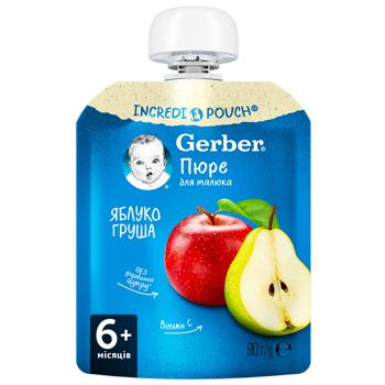 Gerber for babies apple and pear puree 90g - buy, prices for METRO - photo 1