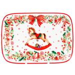 Bona Di Christmas Fantasy Rectangular Porcelain Dish 33cm