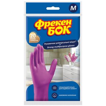 Перчатки хозяйственные Фрекен Бок Суперпрочные латексные размер М - купить, цены на METRO - фото 1