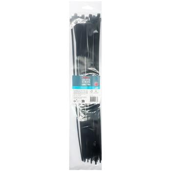 Auchan Black Cable Ties 4.8x400mm 25pcs