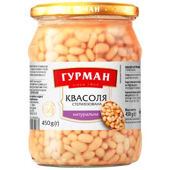 Квасоля конс. ГУРМАН натуральна с/б / 450г / 12 - buy, prices for Torba - photo 1