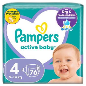 Підгузки Pampers Active Baby розмір 4 Maxi 9-14кг 76шт - купити, ціни на За Раз - фото 2