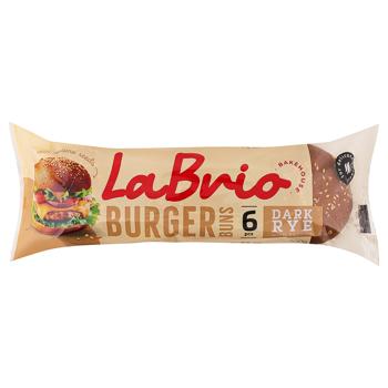 Булочка LaBrio Burger ржаная с кунжутом 50г х 6шт - купить, цены на Cупермаркет "Харьков" - фото 1