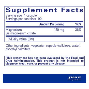 Pure Encapsulations Magnesium Citrate 150mg 90 capsules - buy, prices for Biotus - photo 2