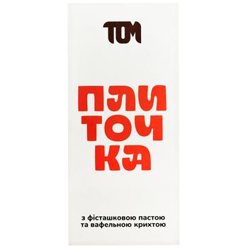 Tom Plytochka Chocolate with Pistachio Paste and Wafer Crumbs 100g - buy, prices for Supermarket "Kharkiv" - photo 1