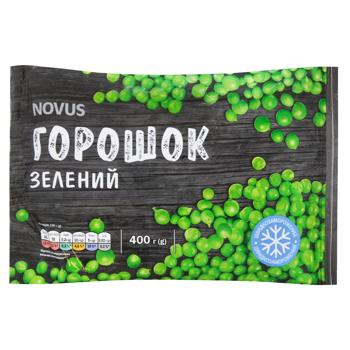 Горошек зеленый Novus быстрозамороженный 400г - купить, цены на MasterZoo - фото 1