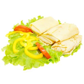 Блинчики ассорти: курица, грибы, сыр