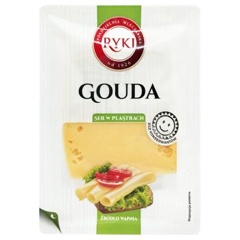 Сыр Ryki Гауда нарезанный 135г - купить, цены на КОСМОС - фото 1