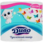 Туалетний папір Диво Decoro 2-шаровий 4шт