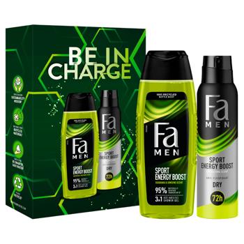 Набор подарочный Гель для душа Fa Men Sport Energy Boost 250мл + Антиперспирант Fa Men Sport Energy Boost 150мл