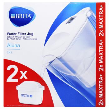 Фільтр-глечик Brita Aluna Memo білий 2,4л + 2 картриджа - купити, ціни на КОСМОС - фото 2