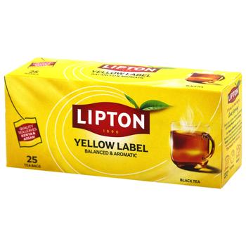 Чай черный Lipton Yellow Label 2г*25шт - купить, цены на ULTRAMARKET - фото 1