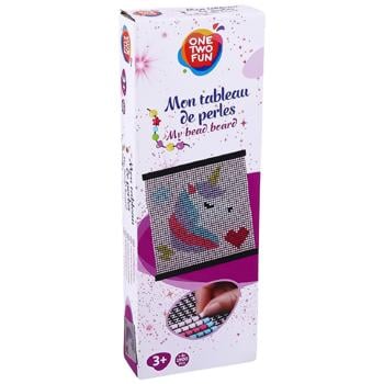 Набір мозаїки One Two Fun My Beads Board Єдиноріг (3665257707439) - купити, ціни на Auchan - фото 1