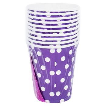 Набір стаканів паперових 10 шт. в мал. крап. арт. 17146-7 И918 - купити, ціни на КОСМОС - фото 2