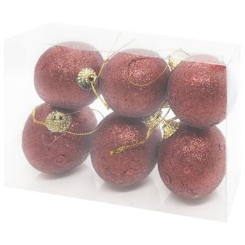 Christmas Balls 5cm 6pcs Red