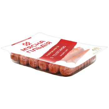 Сосиски Мясная Гильдия Со сливками и телятиной высший сорт 285г - купить, цены на Чудо Маркет - фото 2