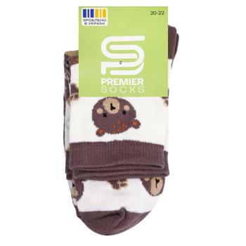 Premier Socks Bears Set of Kid's Socks s.20-22 Milky 2 Pairs