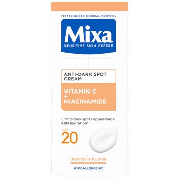 Крем для обличчя Mixa Vitamin C + Niacinamide зволожувальний проти пігментних плям SPF20 50мл - купити, ціни на МегаМаркет - фото 2