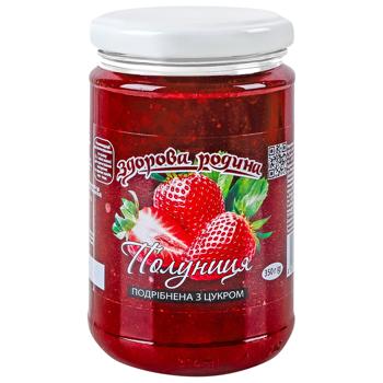 Zdorova Rodyna Shredded Strawberries with Sugar 350g - buy, prices for Epicentr FOOD - photo 1