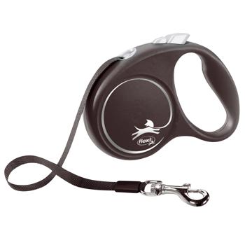 Flexi Black Design Roulette Leash with Tape S Up to 15kg 5m Black - buy, prices for MasterZoo - photo 1