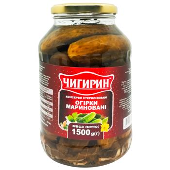 Огірки мариновані Чигирин 1500г - купити, ціни на - фото 1